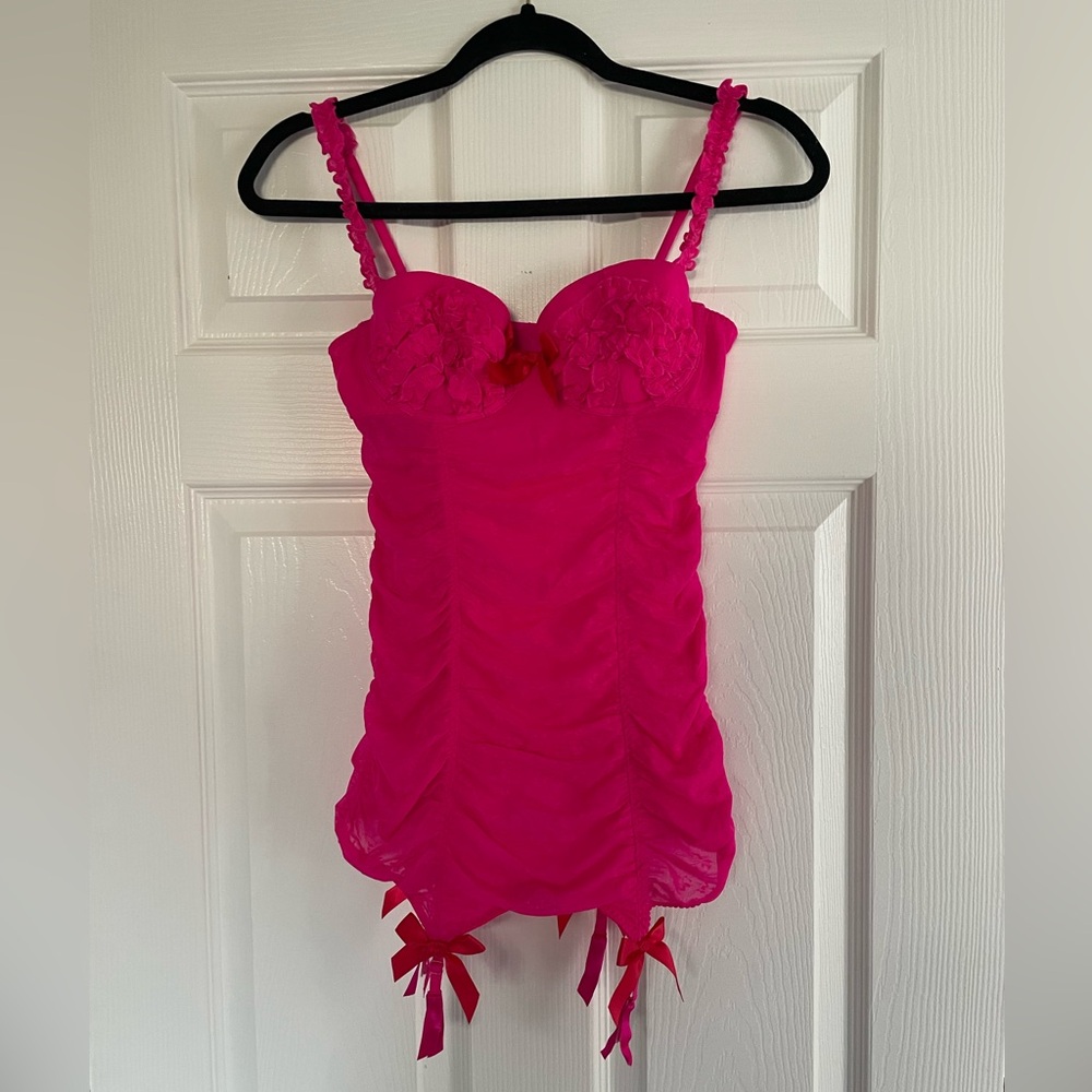 Victoria’s Secret Sexy Little Things Lace Bra/Garter Slip - Size 34B